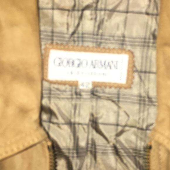 Giorgio Armani men’s suede bomber jacket - Picture 2 of 5